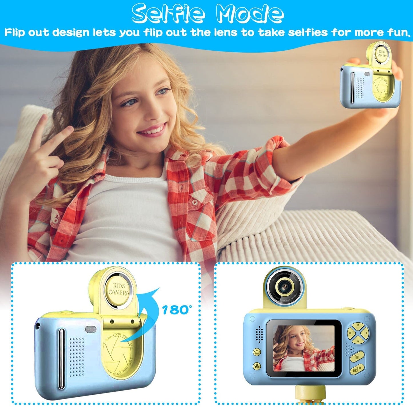 Rynx | Kids Digital Camera with Rotatable Lens