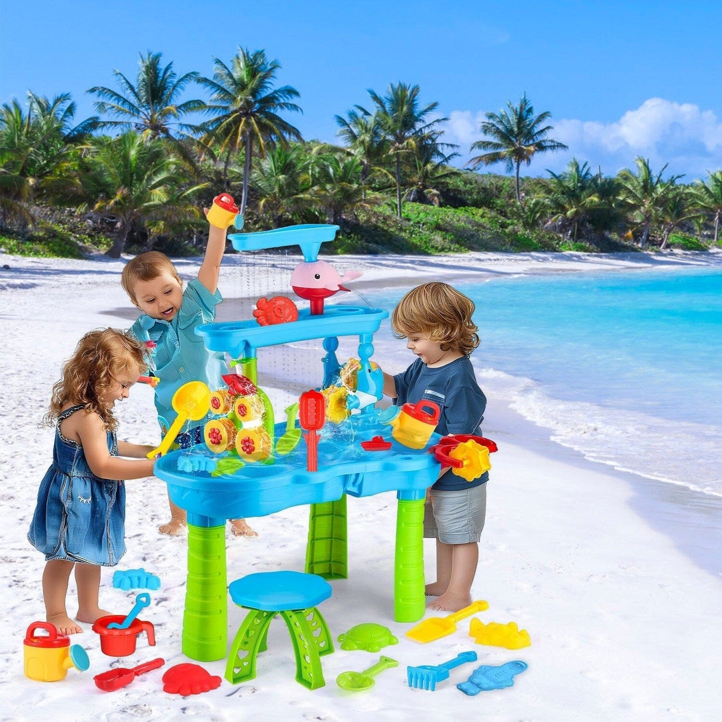 Rynx | Children's Sand Water Table for 3-6 Years Old Sensory Training Friendship Building