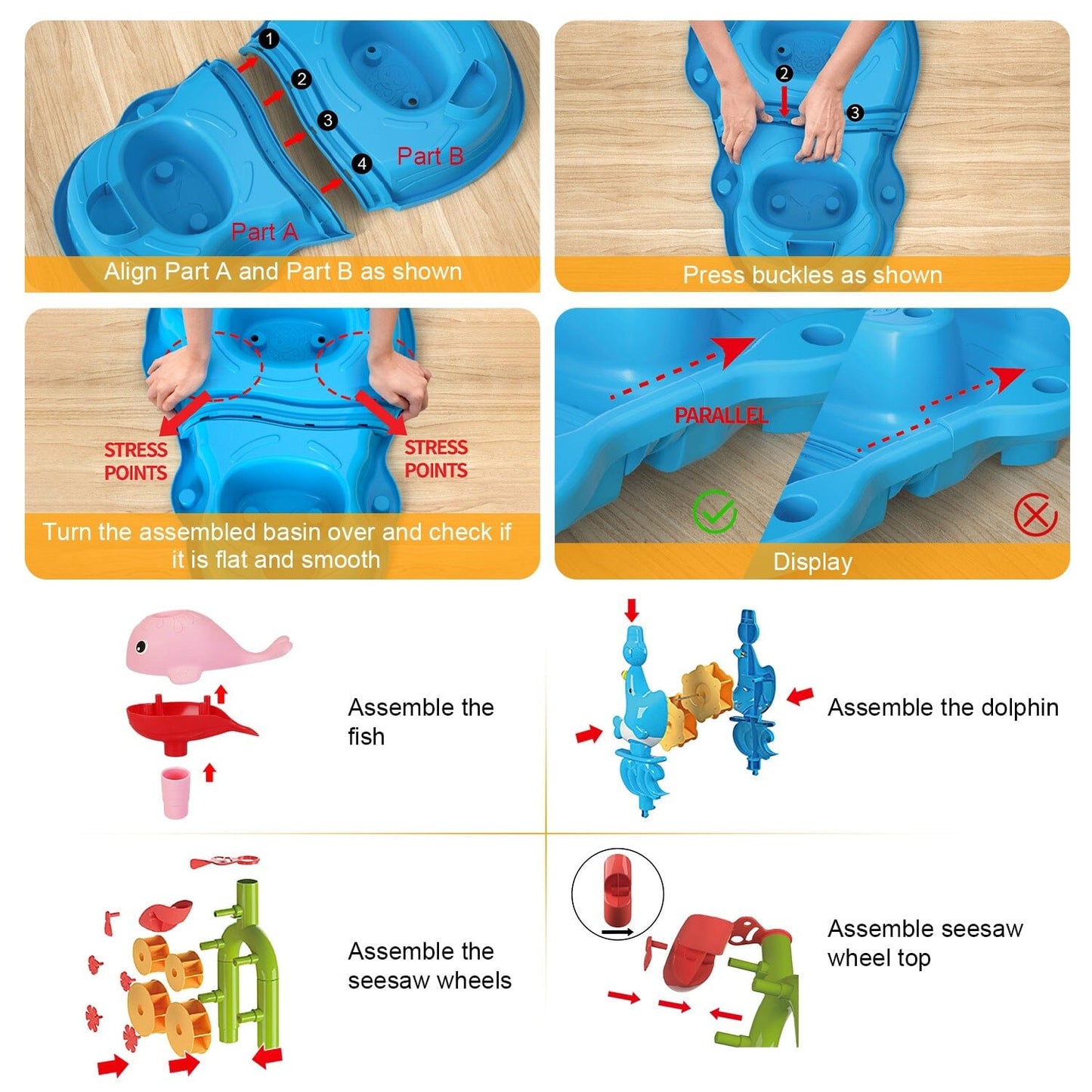 Rynx | Children's Sand Water Table for 3-6 Years Old Sensory Training Friendship Building