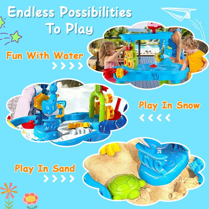 Rynx | Children's Sand Water Table for 3-6 Years Old Sensory Training Friendship Building