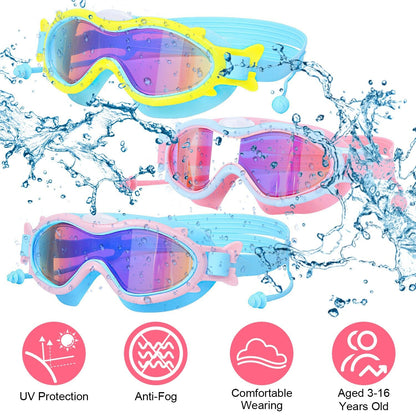 Rynx | Children's swimming goggles with earplugs UV protection anti-fog leak-proof