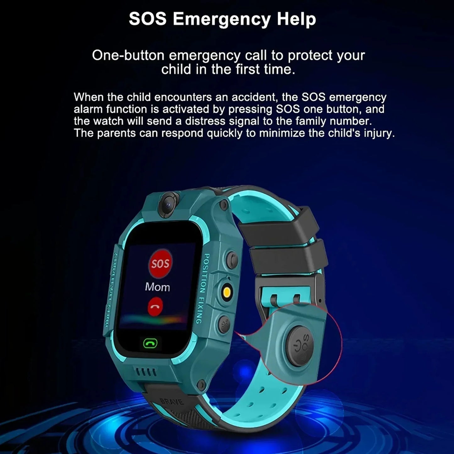 Rynx | Kids GPS Watch with Location Detection and Call Functionality - Luna