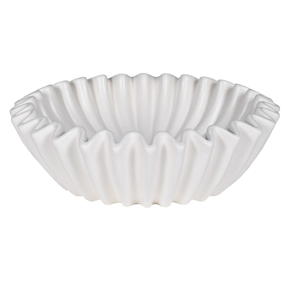 Rynx | Kingston White Fluted Decorative Bowl