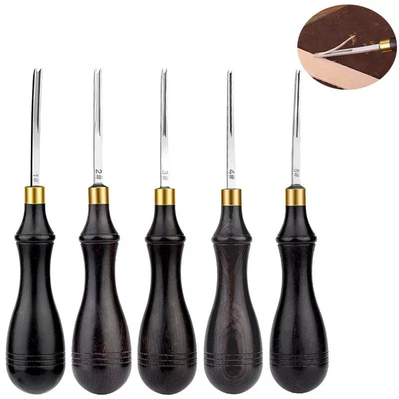 Rynx | Precision Edge Beveling Tool Set for Leather Craft - Ergonomic Design for Perfect Finish