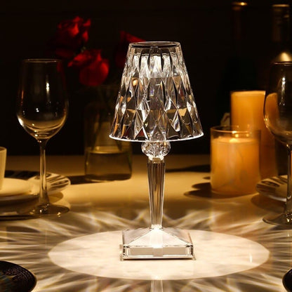 Rynx | Acrylic Crystal Table Lamp - LuxeGlow