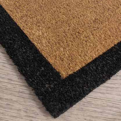 Rynx | Kyla Large Black Border Natural Double Wide Doormat