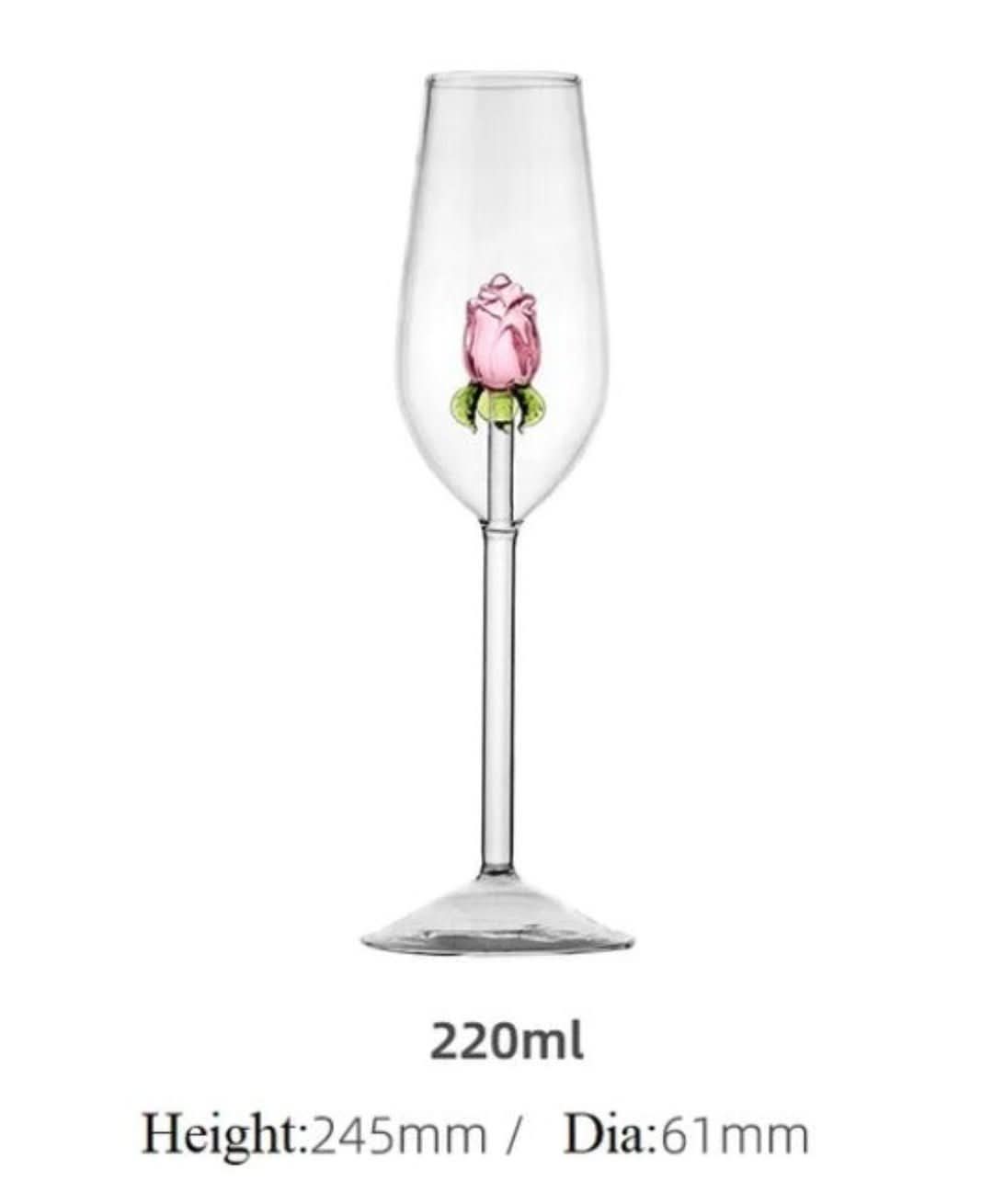 Rynx | La Vie En Rose | Champagne glass - Handmade