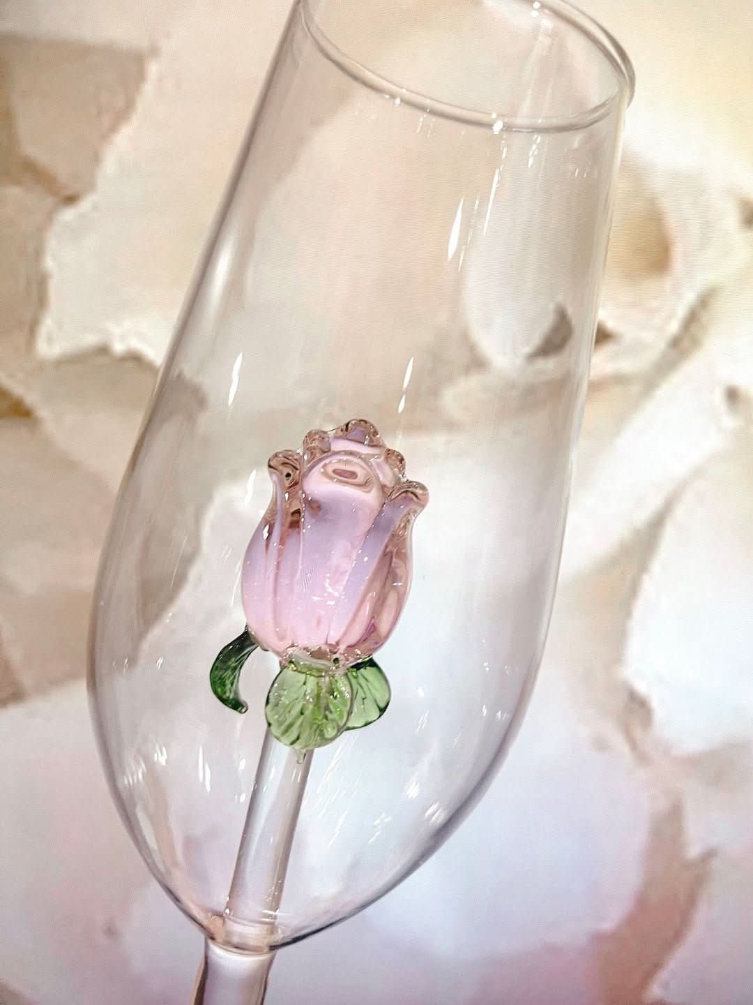 Rynx | La Vie En Rose | Champagne glass - Handmade