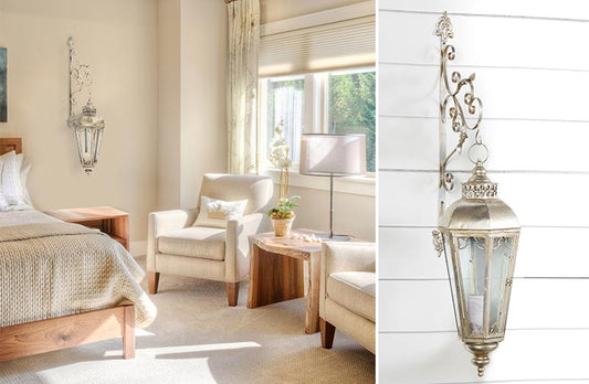 Rynx | Worn European wall lantern with bracket