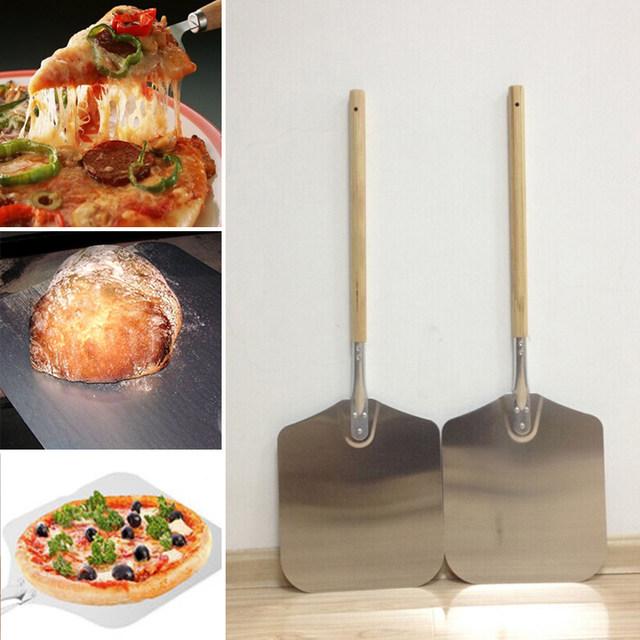 Rynx | Large 58cm Wood and Aluminium Pizza Peel Square Blade Pizza Lifter