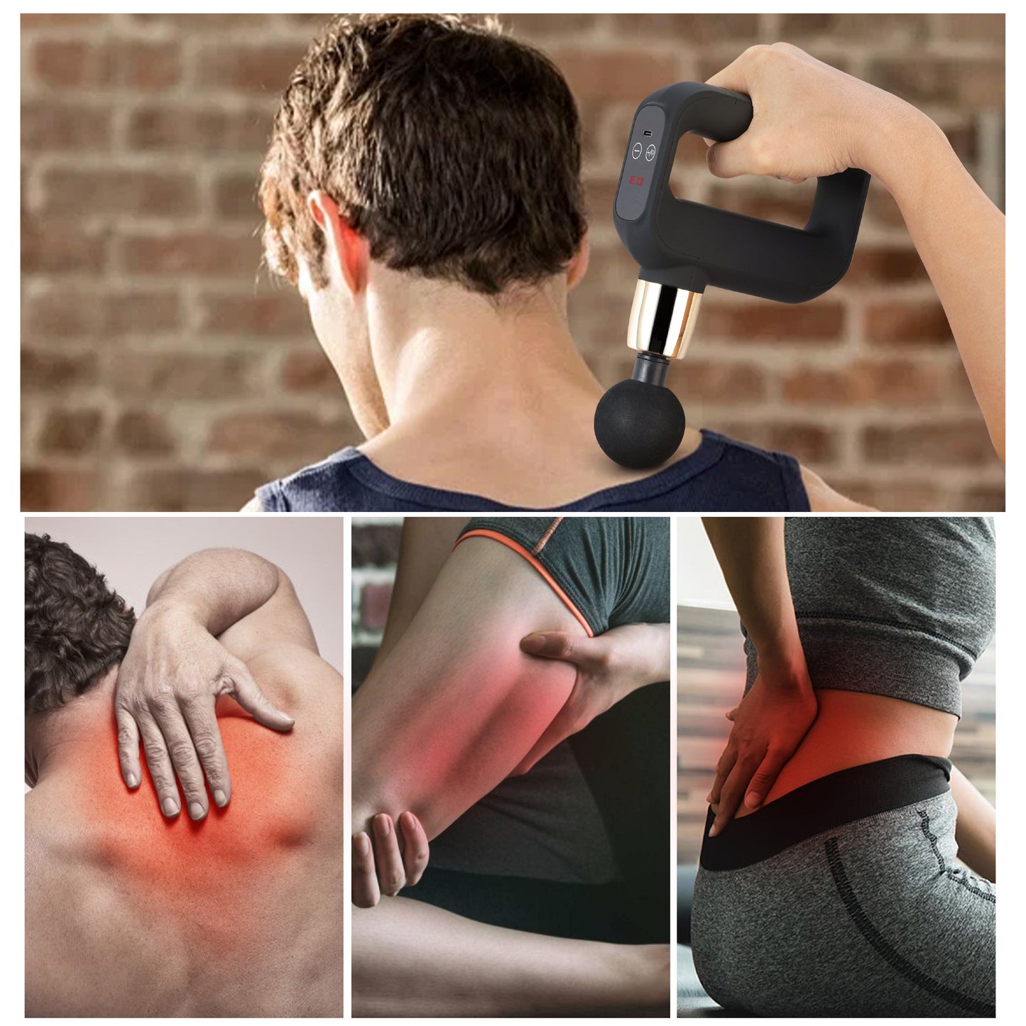 Rynx | LAX Deluxe Handheld Deep Tissue Percussion Muscle Massage for Fitness