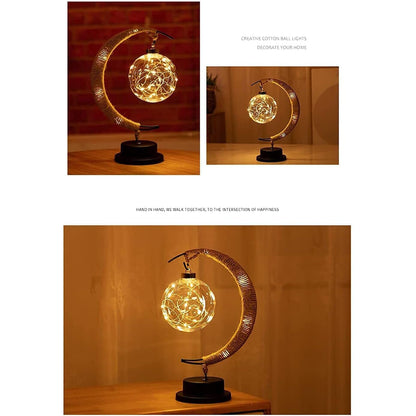Rynx | LED Ball Lamp Wrought Iron Moon Lamp
