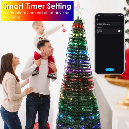 Rynx | LED Light Foldable Christmas Tree Light with Remote Control App Control