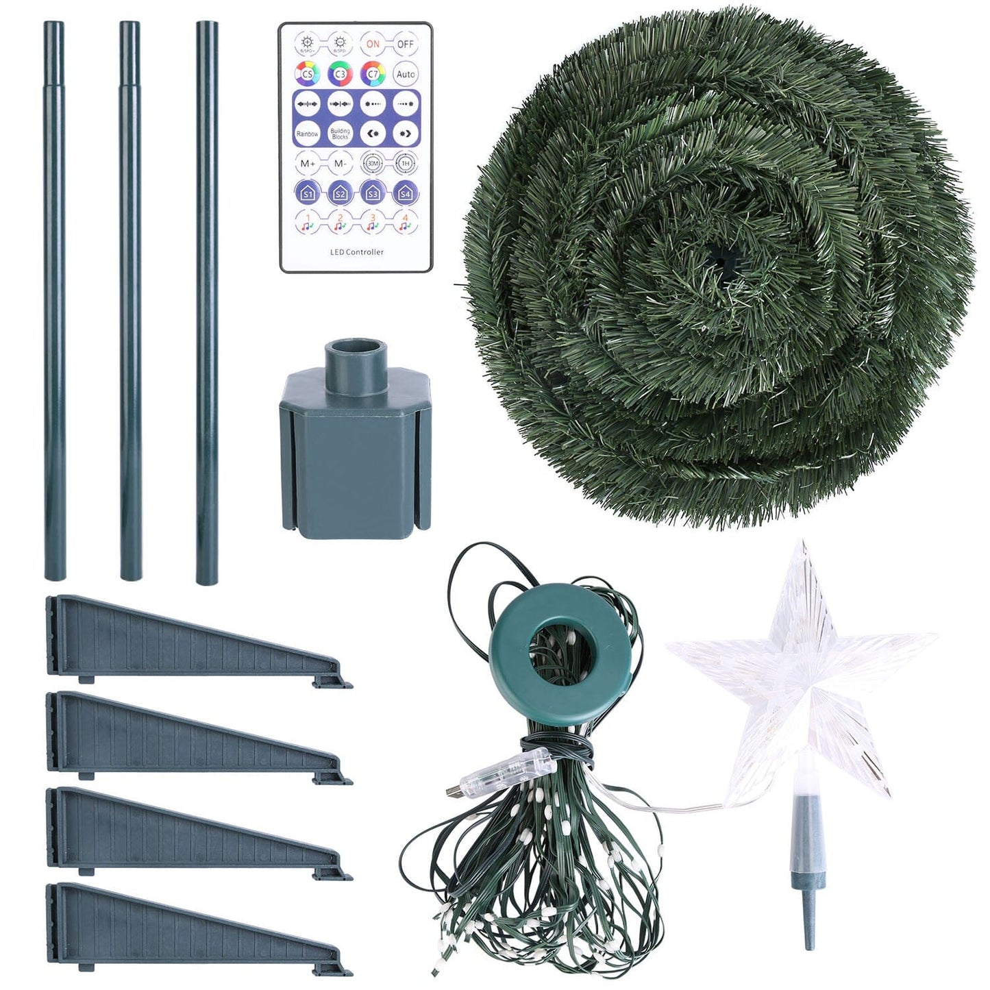 Rynx | LED Light Foldable Christmas Tree Light with Remote Control App Control