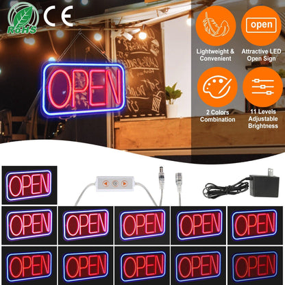 Rynx | LED Open Sign Advertising Table with 11 Levels Adjustable Brightness