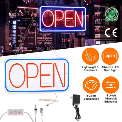 Rynx | LED Open Sign Advertising Table with 11 Levels Adjustable Brightness