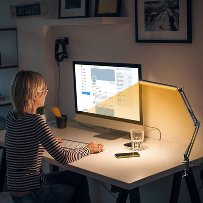 Rynx | LED Reading Lamp with Clamp Adjustable Swing Arm