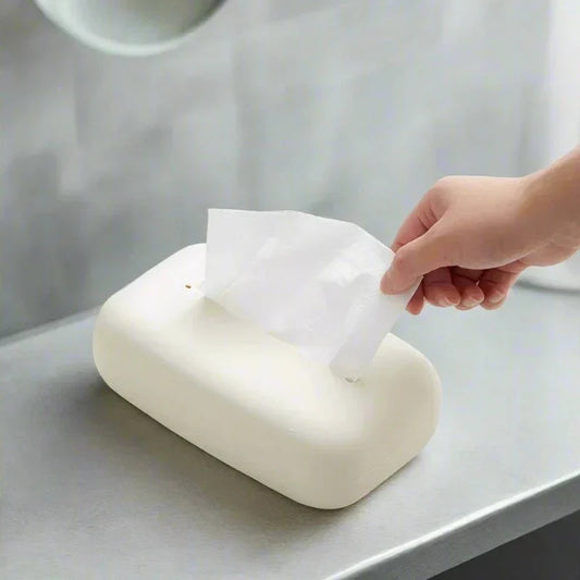 Rynx | Light beige soft tissue box cover