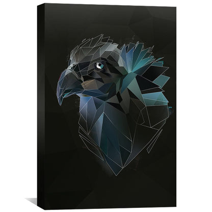 Rynx | Low Poly Vulture Dark Canvas