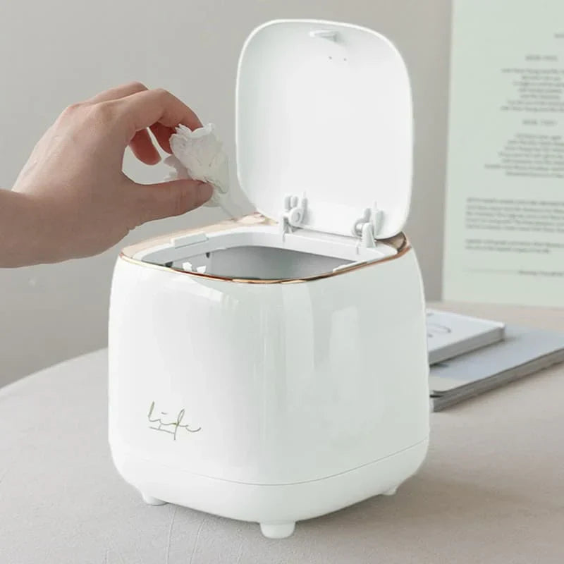 Rynx | Luxury Decorative Table Waste Bin Lattea - Stylish - Functional - Space-saving