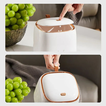 Rynx | Luxury Decorative Table Waste Bin Lattea - Stylish - Functional - Space-saving