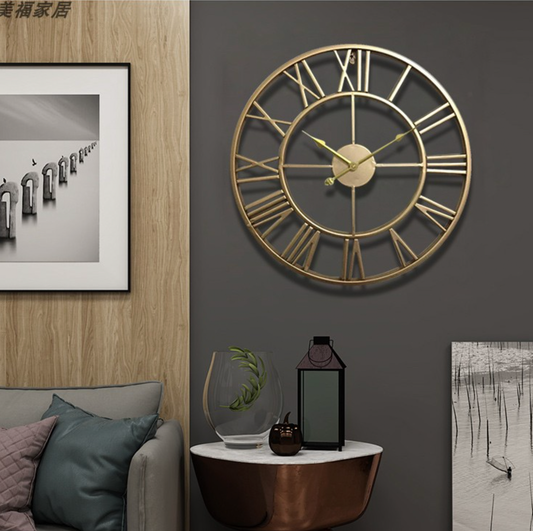 Rynx | Golden or bronze skeleton wall clock