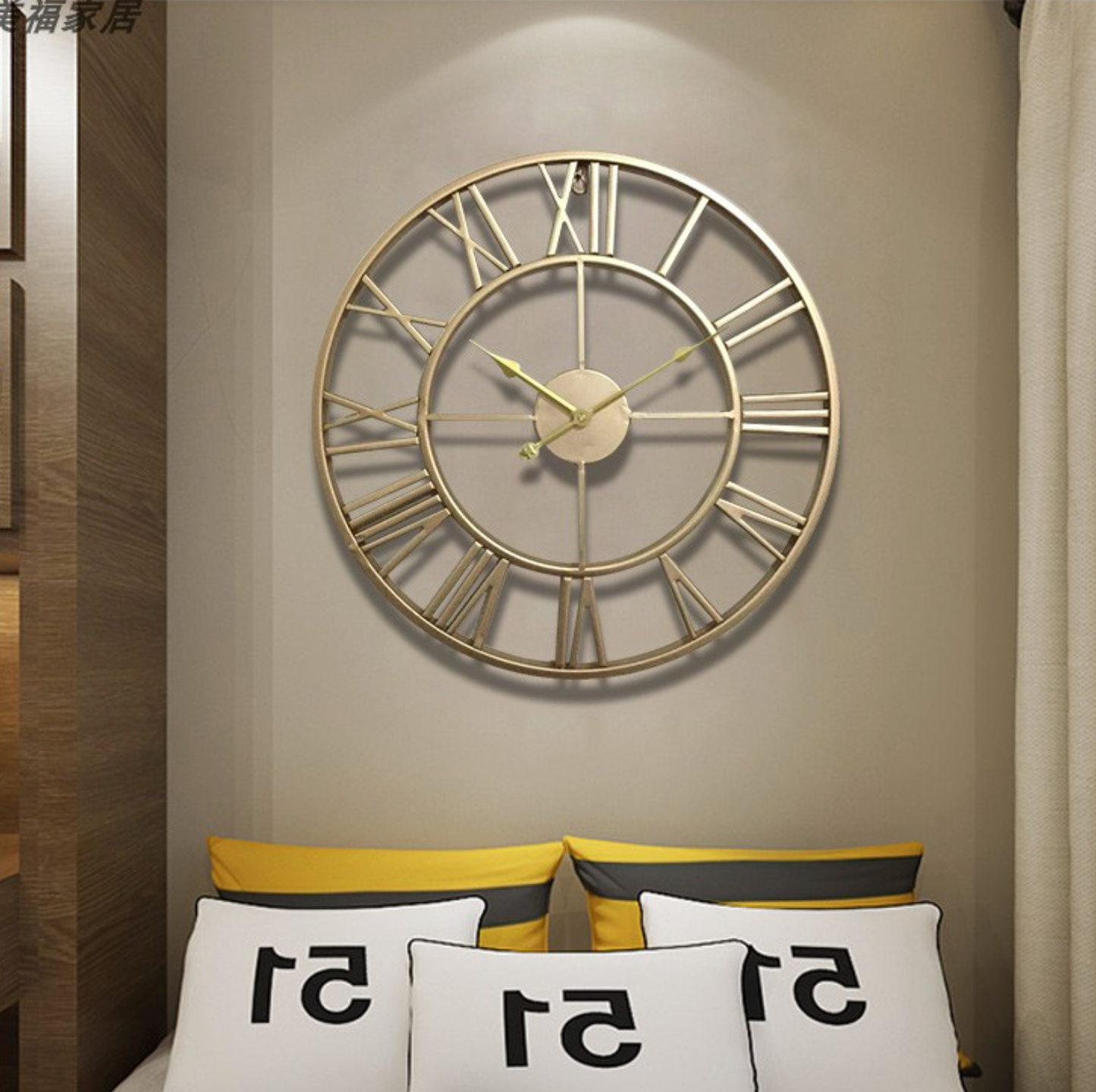 Rynx | Golden or bronze skeleton wall clock