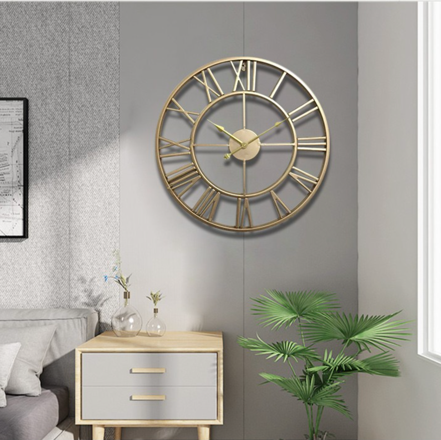 Rynx | Golden or bronze skeleton wall clock