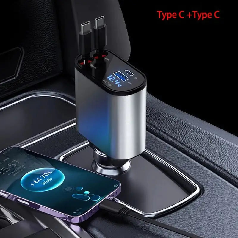 Rynx | 4 in-1 retractable car charger