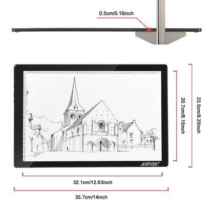 Rynx | Magnetic LED Artcraft Drawing Light Pad A4 Size Light Box