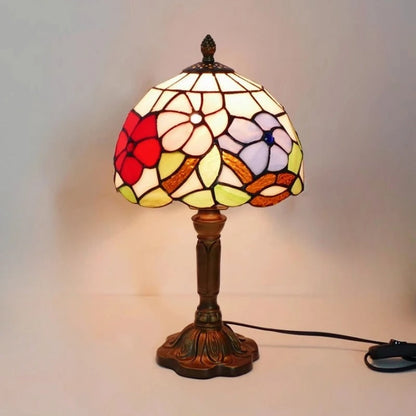 RYNX | Baroque Retro Table In Tiffany Glass - Led Lighting E27 D