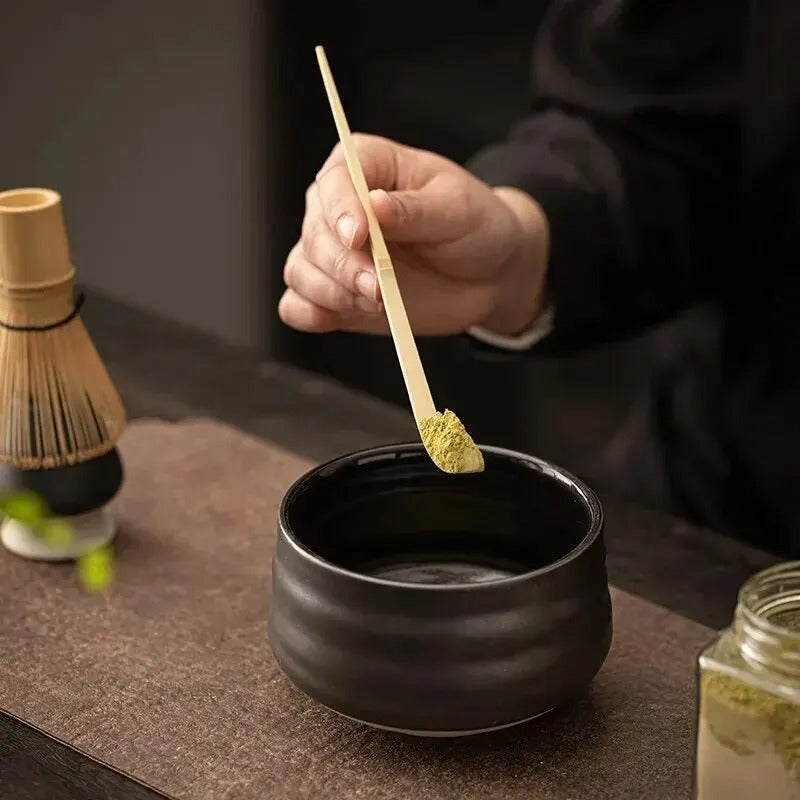 RYNX | Teaspoon Set, Matcha Set Made Of Bamboo, Traditional Tea Service For Home, Tea Accessories. Birthday Gift, Kitchen Equipment.