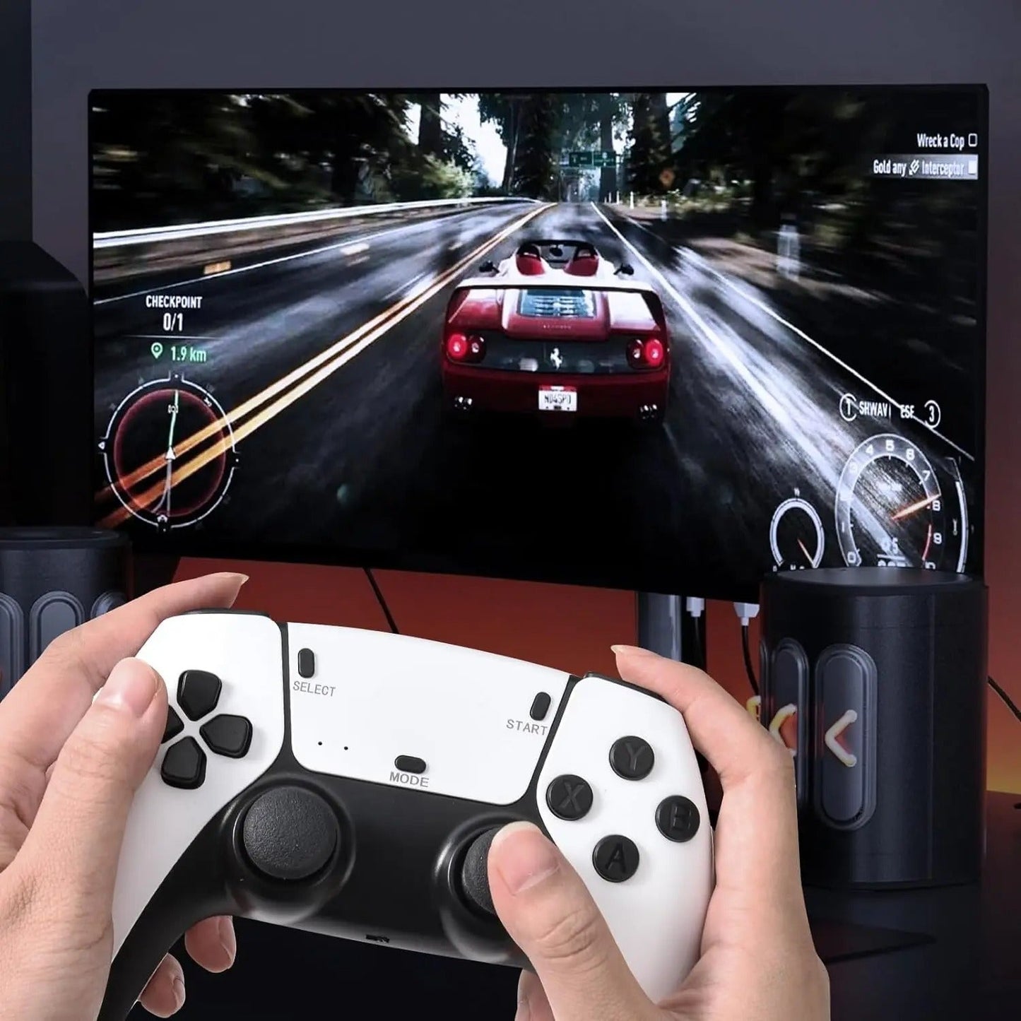 RYNX | Game Stick 4K Pro + 2 Ps5 Controllers
