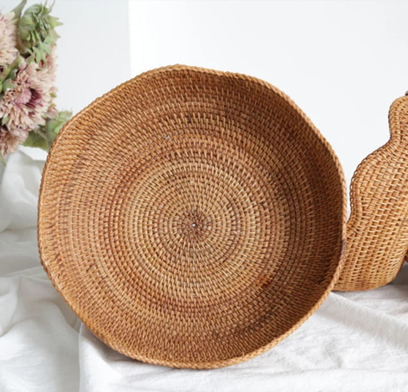 Rynx | Natural Rattan Fruit Baskets - Handwoven - Unique And Functional