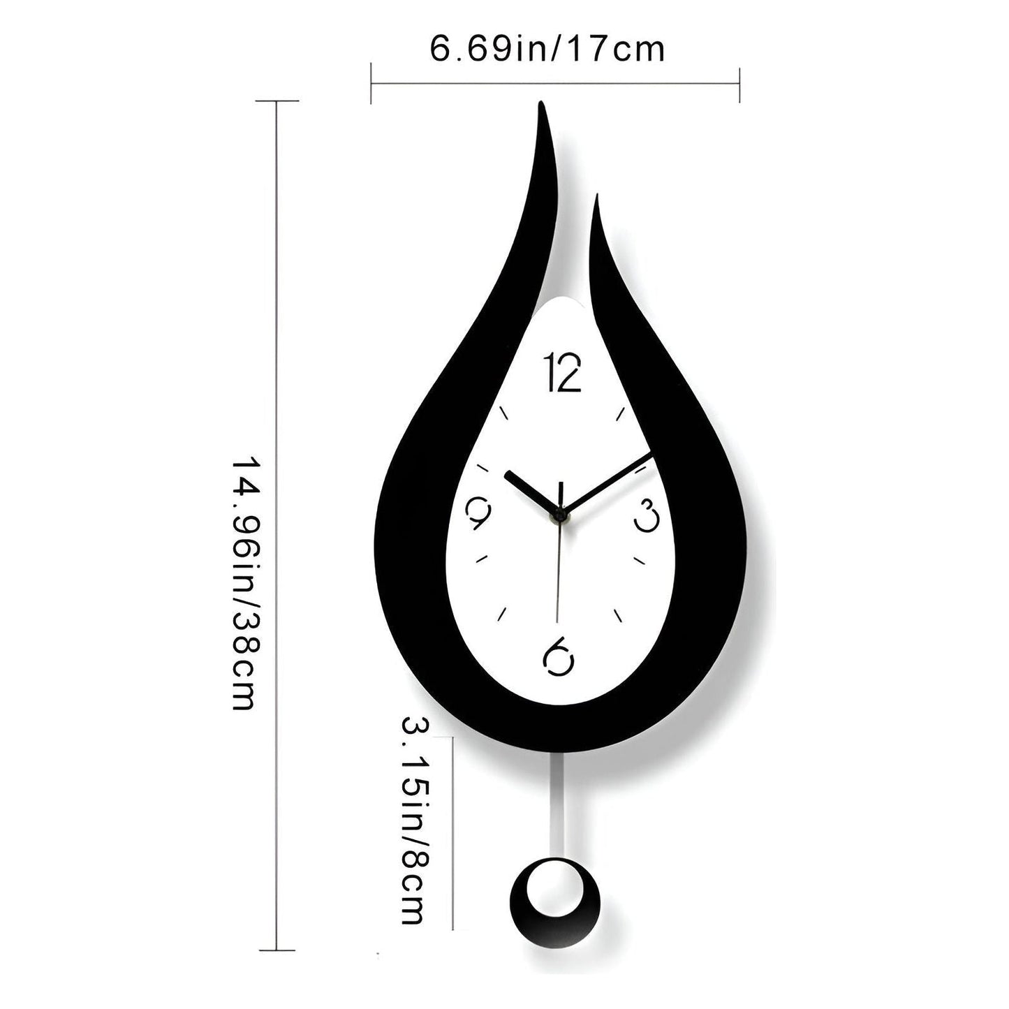 Rynx | Modern Water Drop Wall Clock