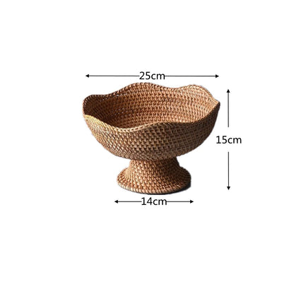 Rynx | Natural Rattan Fruit Baskets - Handwoven - Unique And Functional