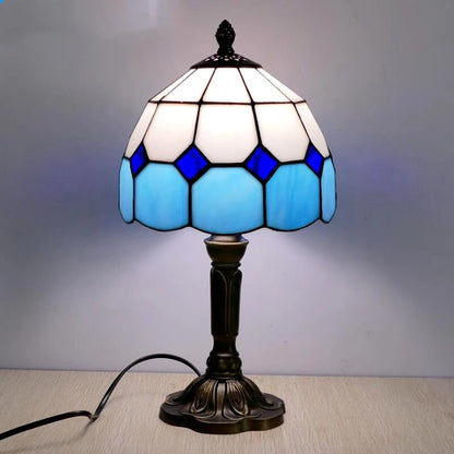 RYNX | Baroque Retro Table In Tiffany Glass - Led Lighting E27 B