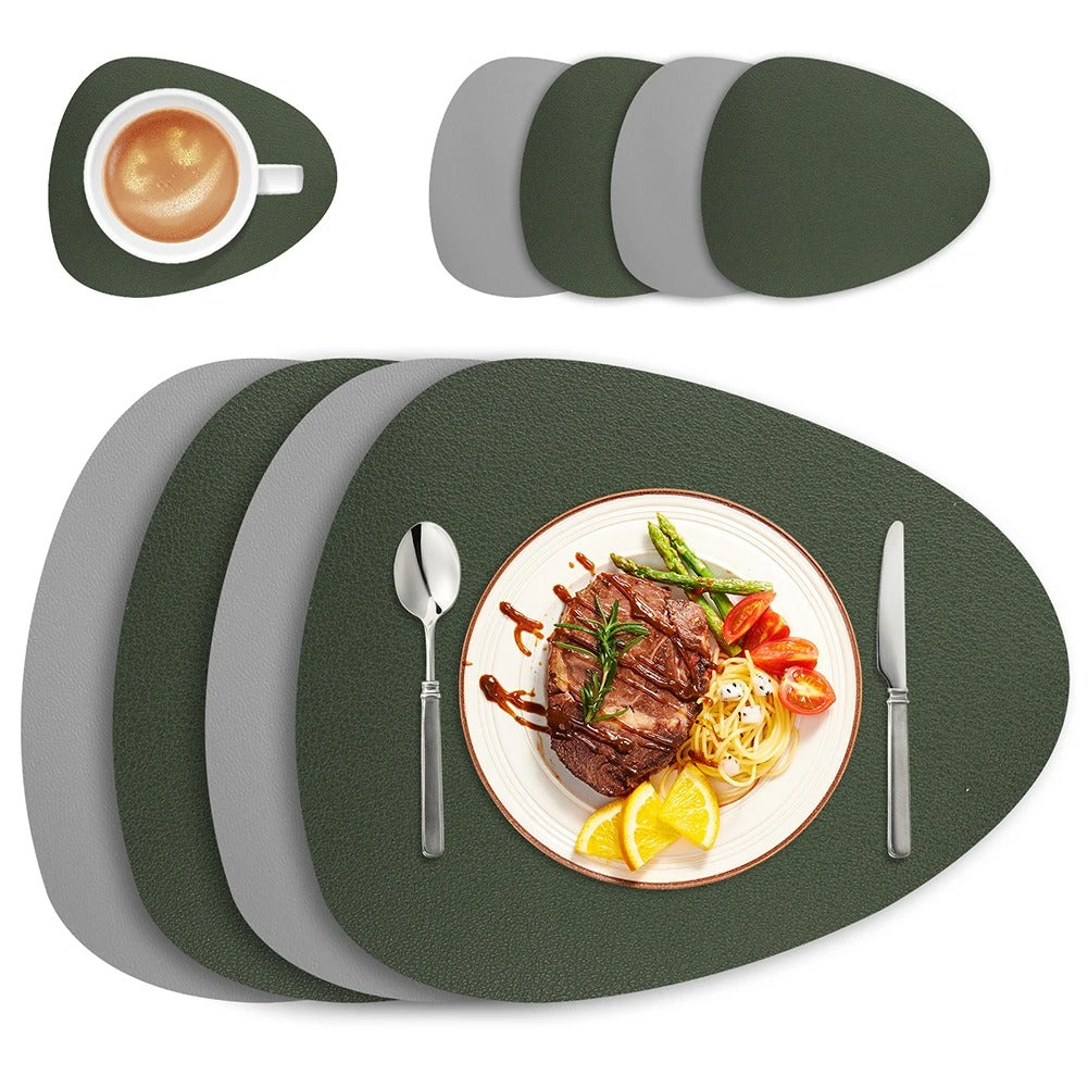 Rynx | Organic Leather Mat Set - Waterproof & Oil Resistant