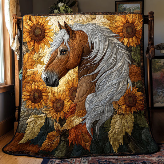 Rynx | Majestic Horses Sunflower Blanket