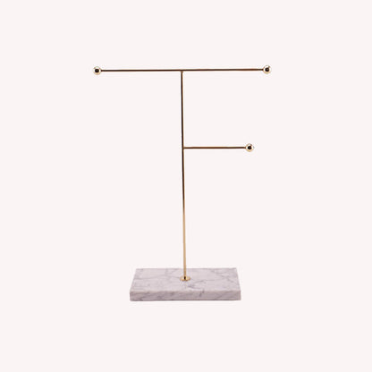 Rynx Nordic Sleek Golden Marble Jewelry Display Stand