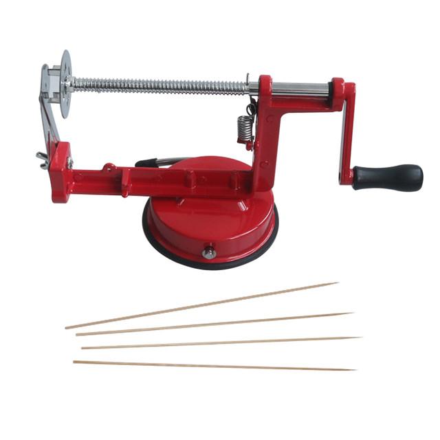 Rynx | Manual Red Stainless Steel Twisted Potato Apple Peeler Spiral French Fry Cutting Tool