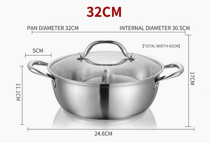Rynx in stainless steel with dividers