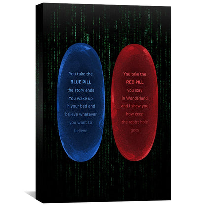 Rynx | Matrix Red Blue Canvas