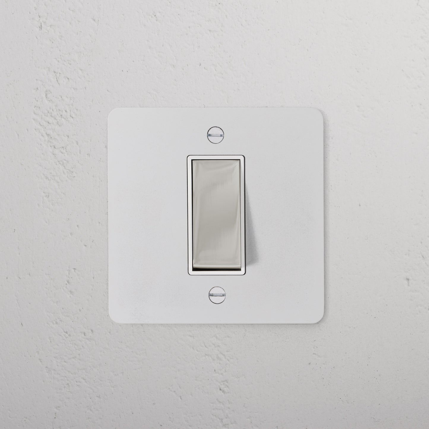 Rynx | 1G Two Way Rocker Switch - Malbar Polished Zinc White