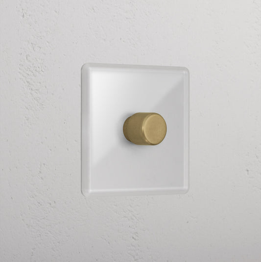 Rynx | 1G Two Way Dimmer Switch - Clear Antique Brass
