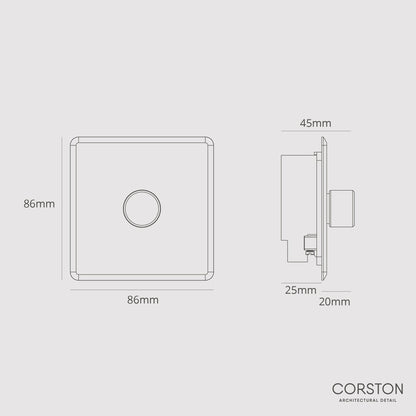 Rynx | 1G Two Way Dimmer Switch - Clear Polished Nickel