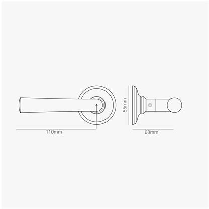 Rynx | Apsley Spring Door Handle - Antique Brass