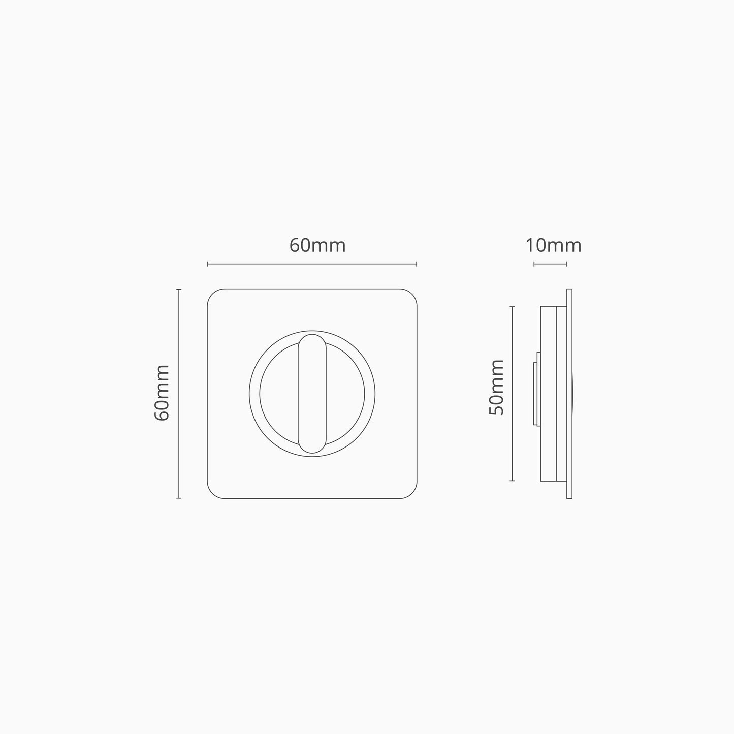 Rynx | Regent Integrated Thumb Turn - Polished Nickel