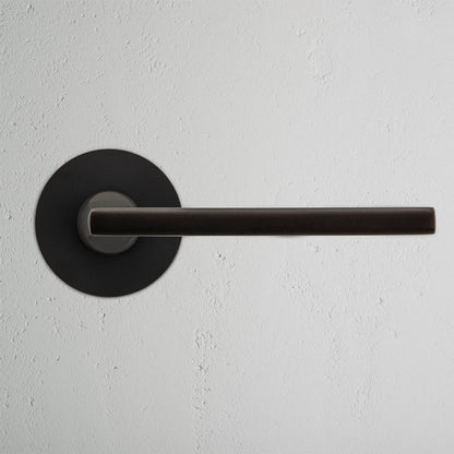 Rynx | Clayton Flush Rose Sprung Door Handle - Bronze