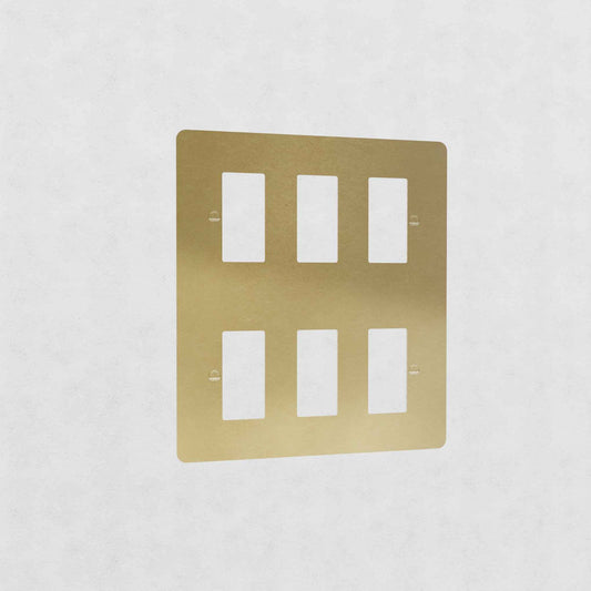 Rynx | 6G Rocker Switch Plate - Antique Brass